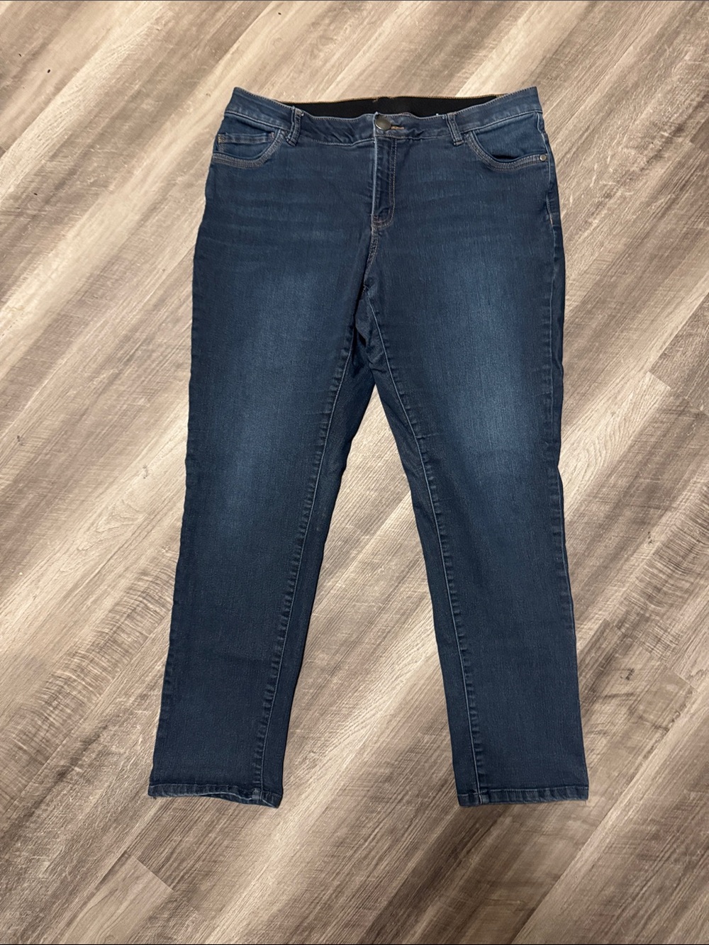 CJ Banks Dark Blue Straight Leg Jeans